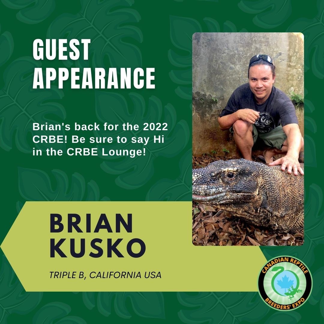 BRIAN KUSKO - Guest Appearance On 2022 Fall CANADIAN REPTILE BREEDERS EXPO!

Brian will be on hand to say hi to his Canadian followers in the CRBE Lounge Saturday and Sunday from 12:00-1:00 PM. Brian is one of the greatest reptile YouTubers out there posting videos of his travels bringing a positive message and energy around the globe. Brian’s family vision drives his ambition to promote the hobby to all age groups at every event he attends. At the same time, Brians's focus on breeding Ball Pythons has established his collection as of one of the best in the USA.

Meet @briankusko at our expo this fall!

🗓 Sat & Sun, Sep. 17-18
📍 International Centre

🎫 TICKETS ON SALE NOW 🎫
👉Check the link in the bio！

#reptileshow #reptileexpo #reptileinsta #reptilesofinstagram #reptilesofinsta #callyourreptiles #reptileshowoff #showoffyourreptile #reptilesfriends #torontoreptileshow